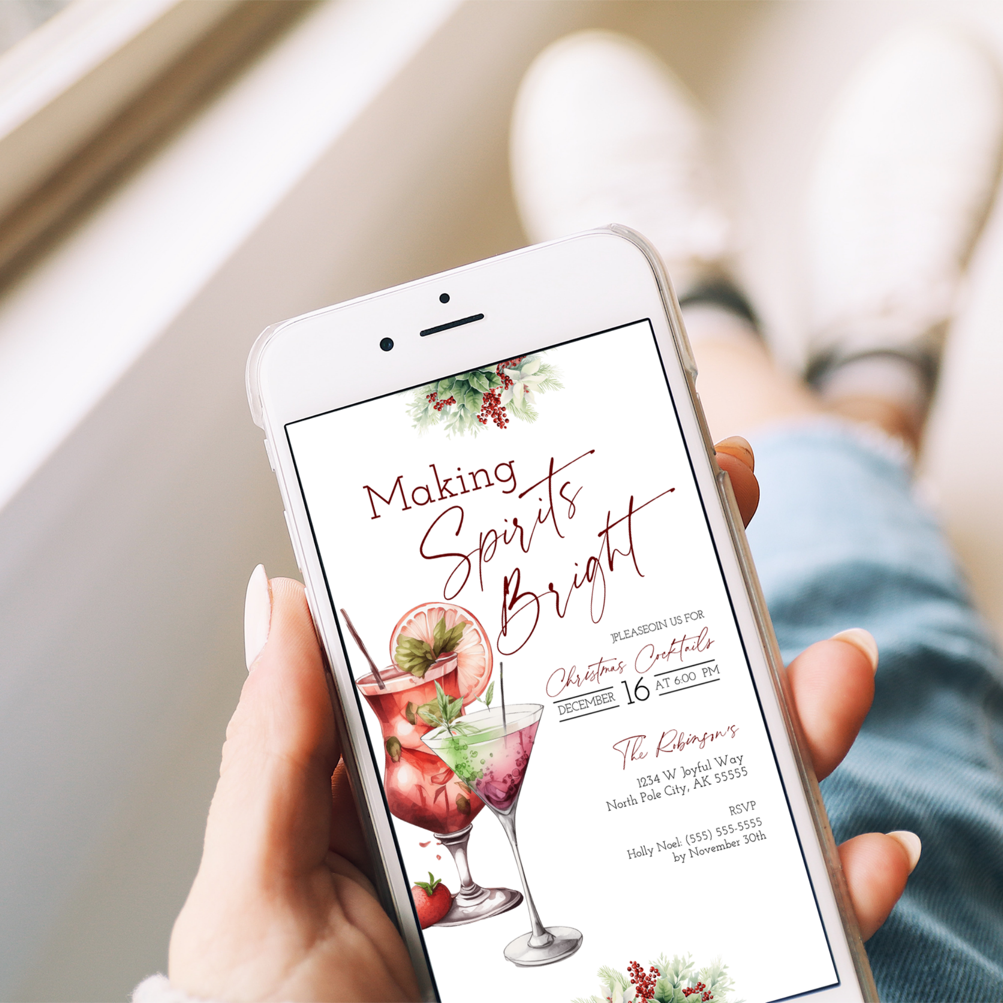Christmas Invitation Template - Making Spirits Bright