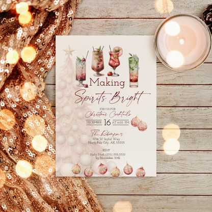 Christmas Invitation Template - Making Spirits Bright